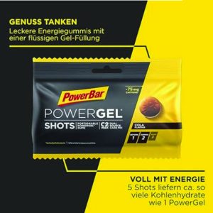 Powerbar - PowerGel Shots - Cola - 24x60g - High Carb Energie Gummis - C2MAX - 75mg Koffein
